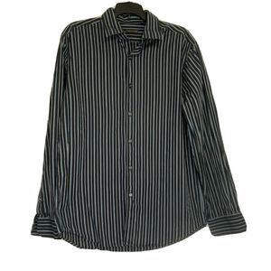 STRUCTURE Stripped Men Dress Shirt Size M